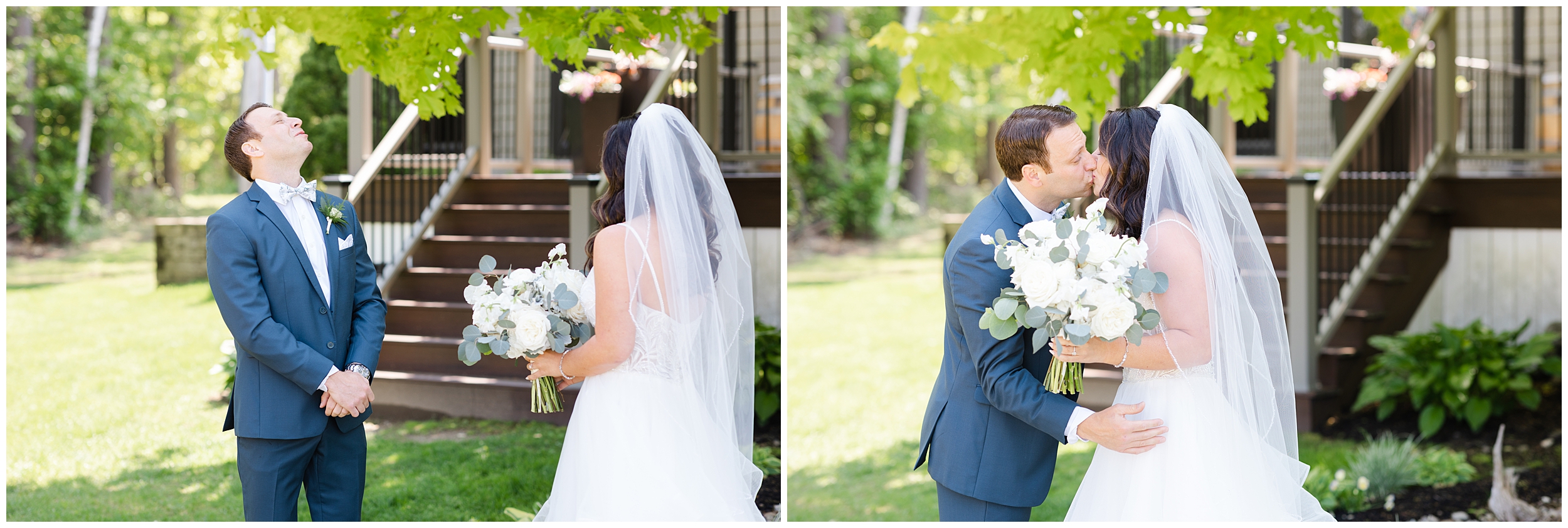 Spring wedding at birchwood vineyards first look 