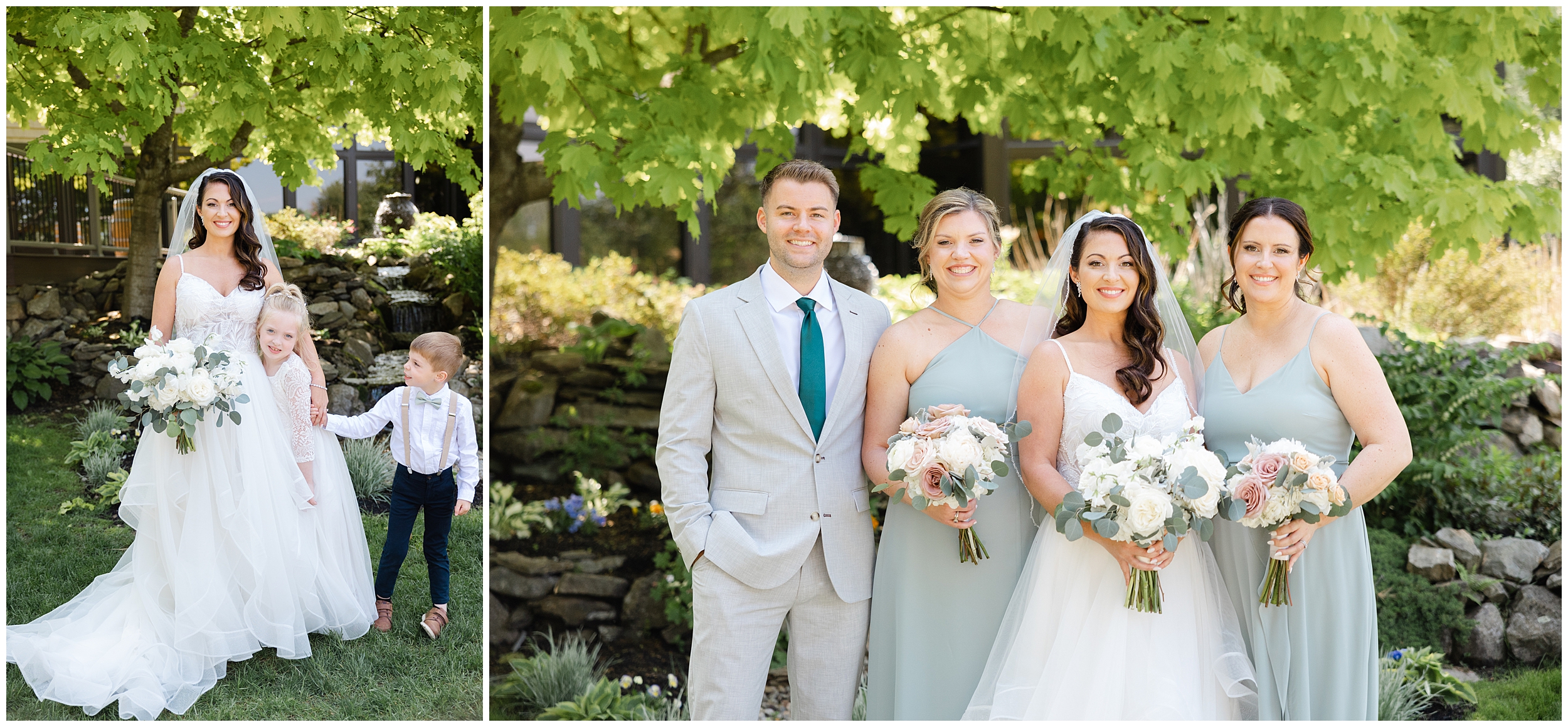 Spring wedding at birchwood vineyards family portraits 
