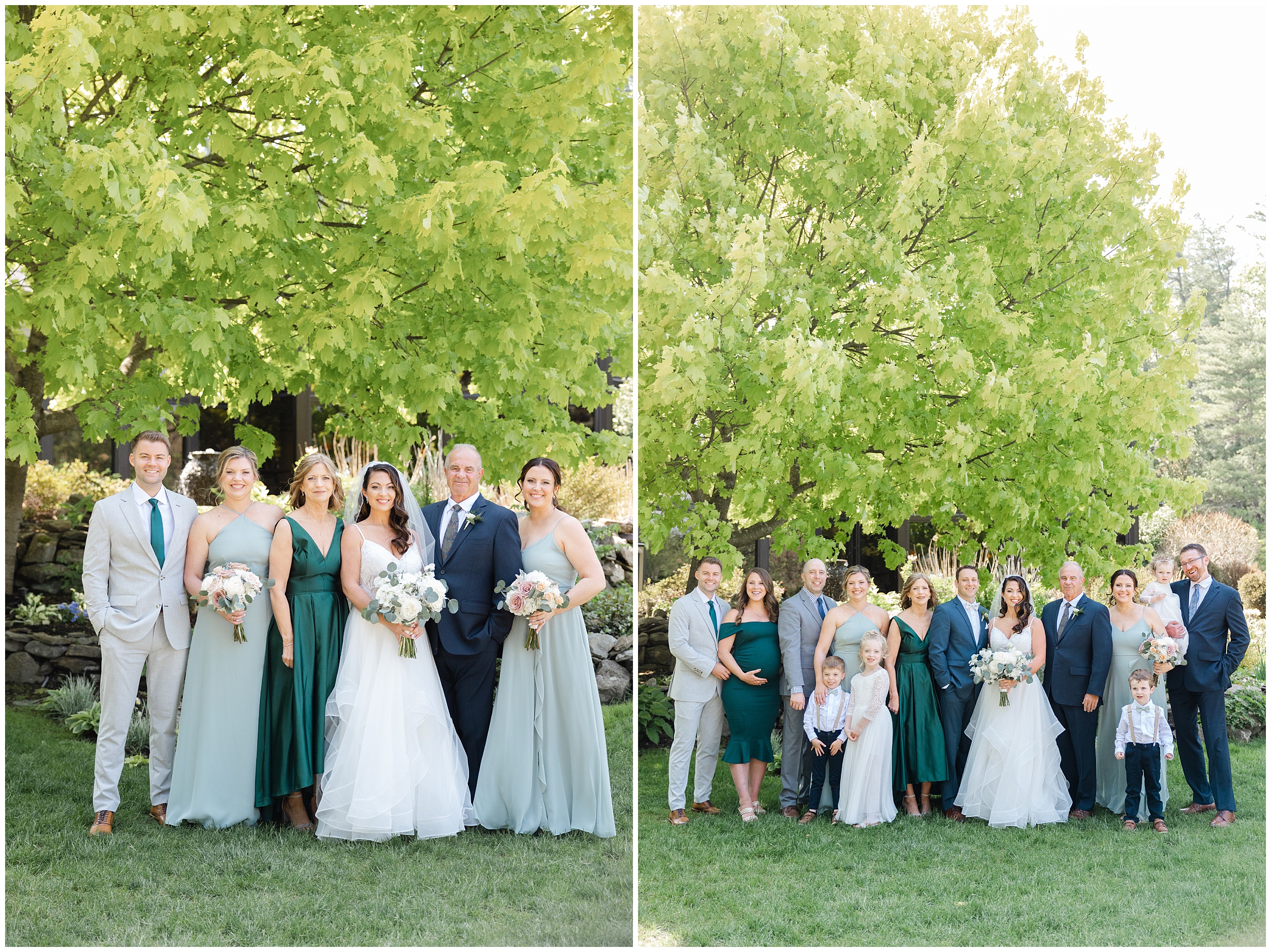 Spring wedding at birchwood vineyards family portraits 