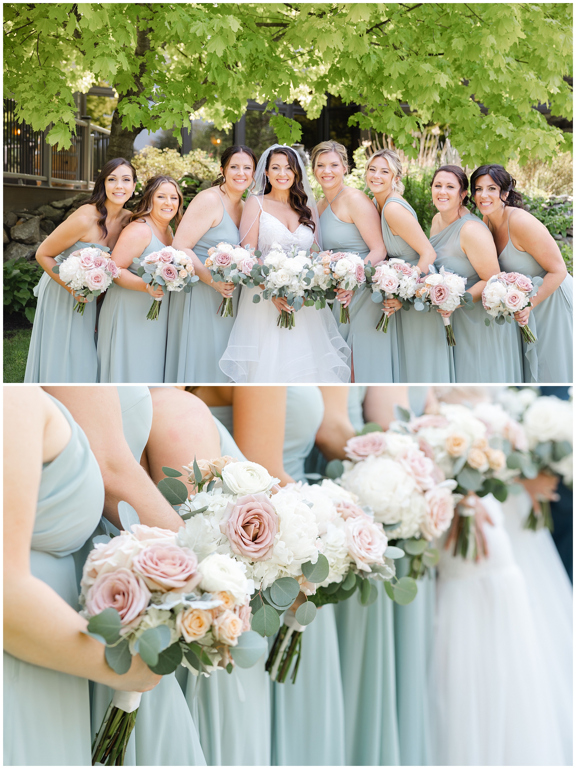 Spring wedding at birchwood vineyards bridemaids