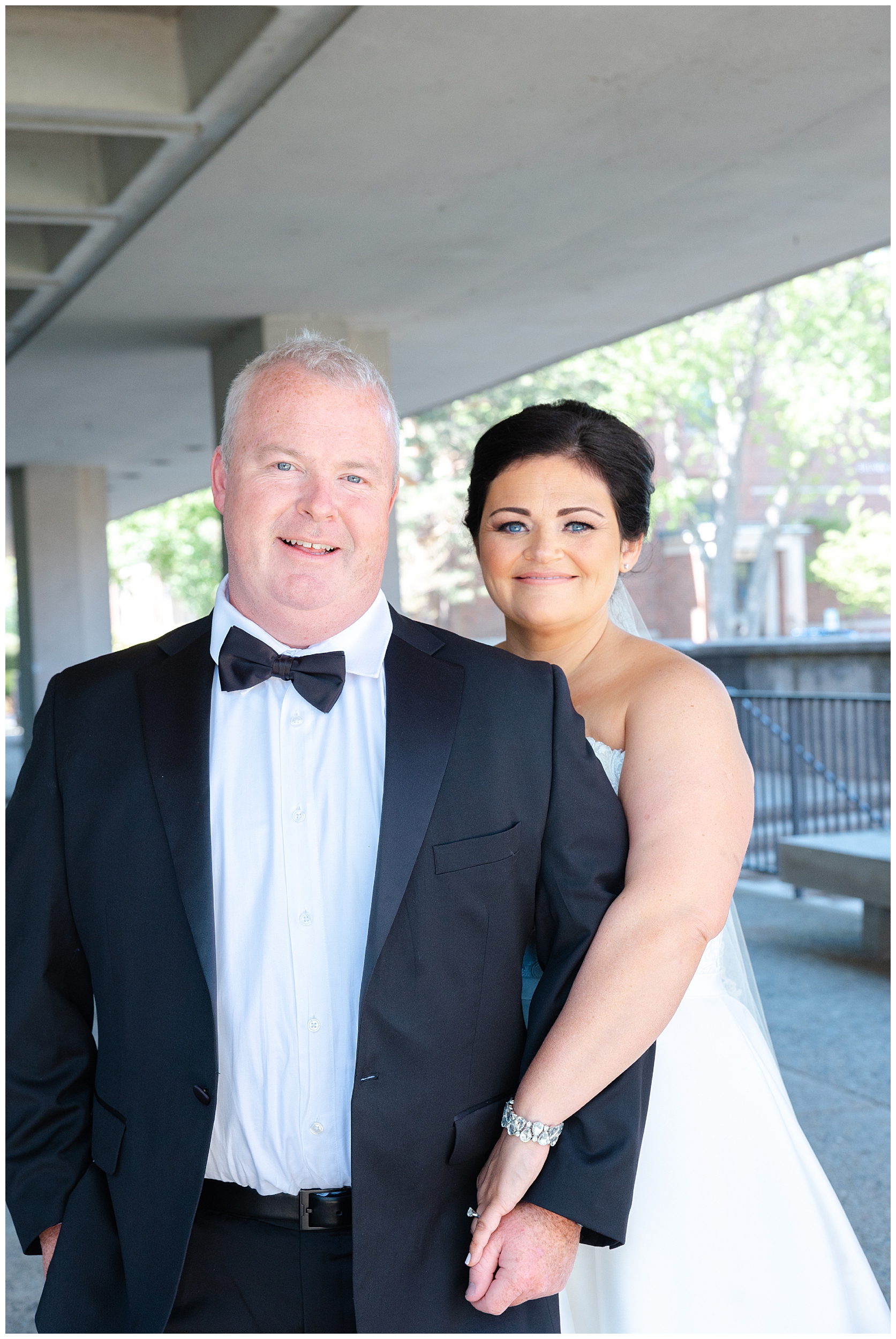 Bride and Groom at Merrimack College 