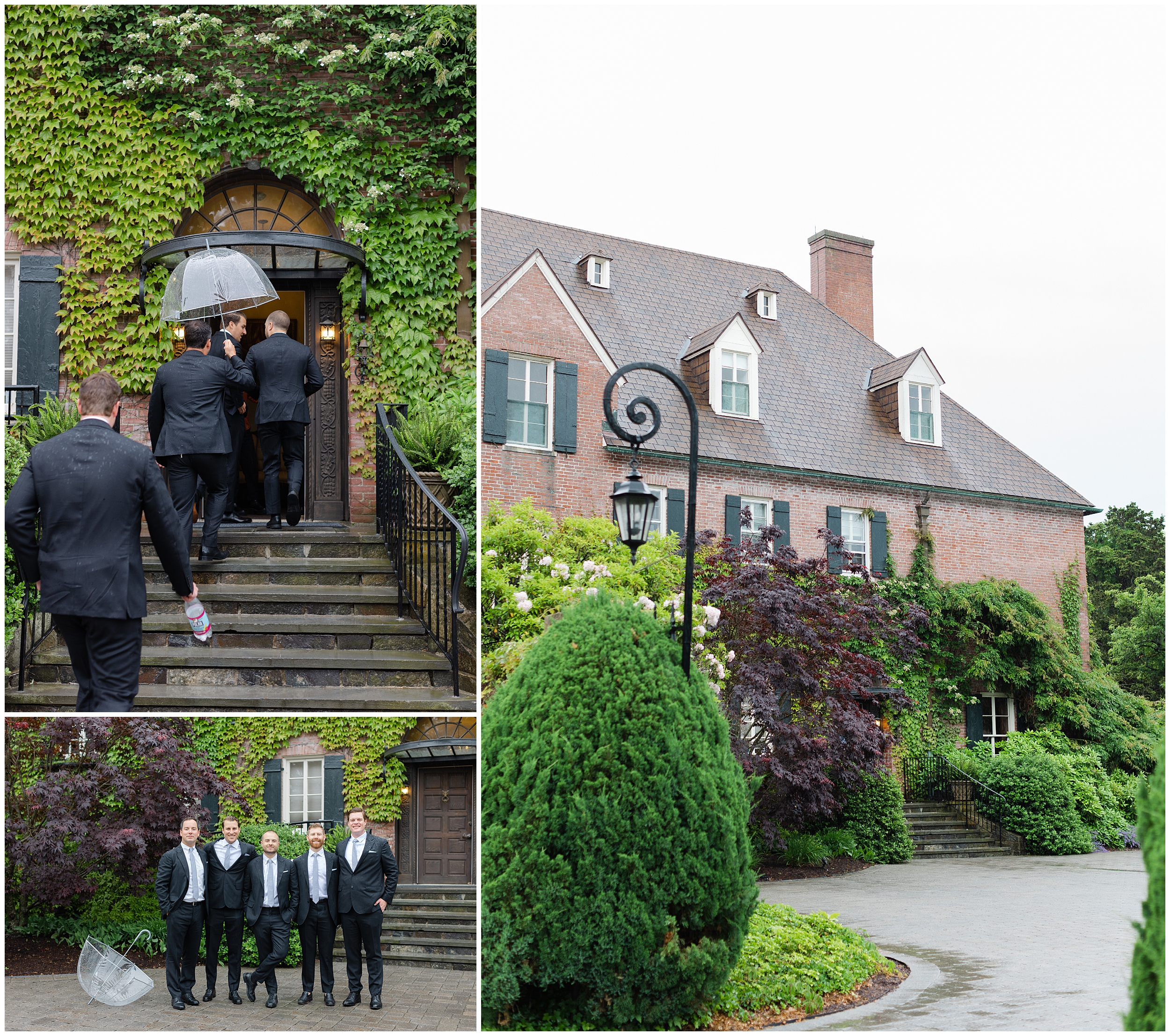 Misselwood rainy wedding groomsmen