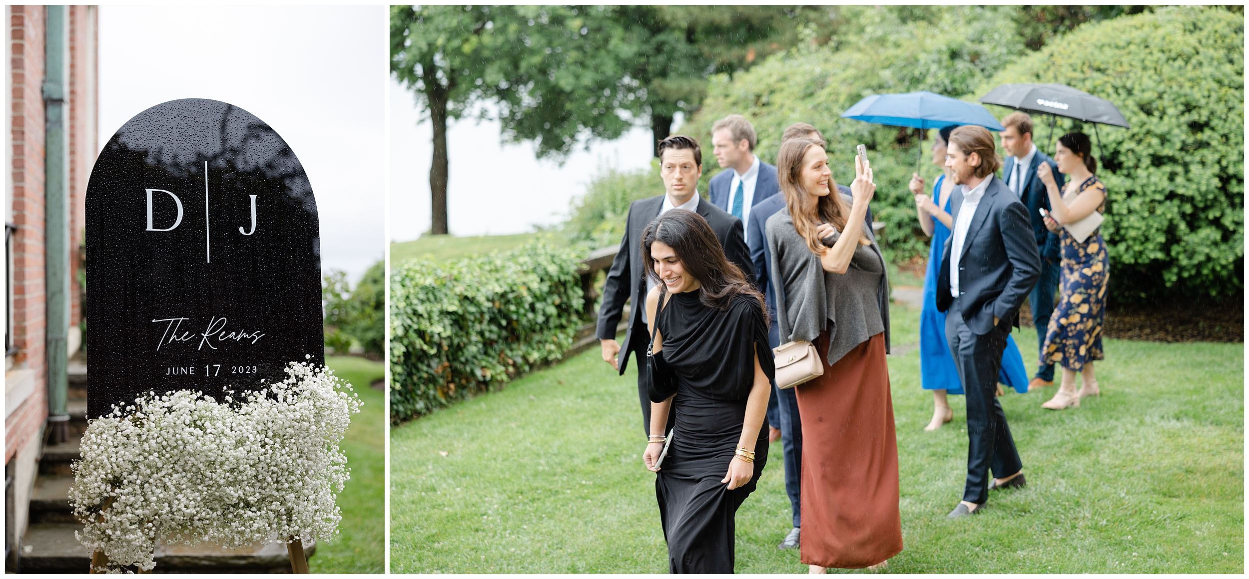 Misselwood outdoor rainy wedding