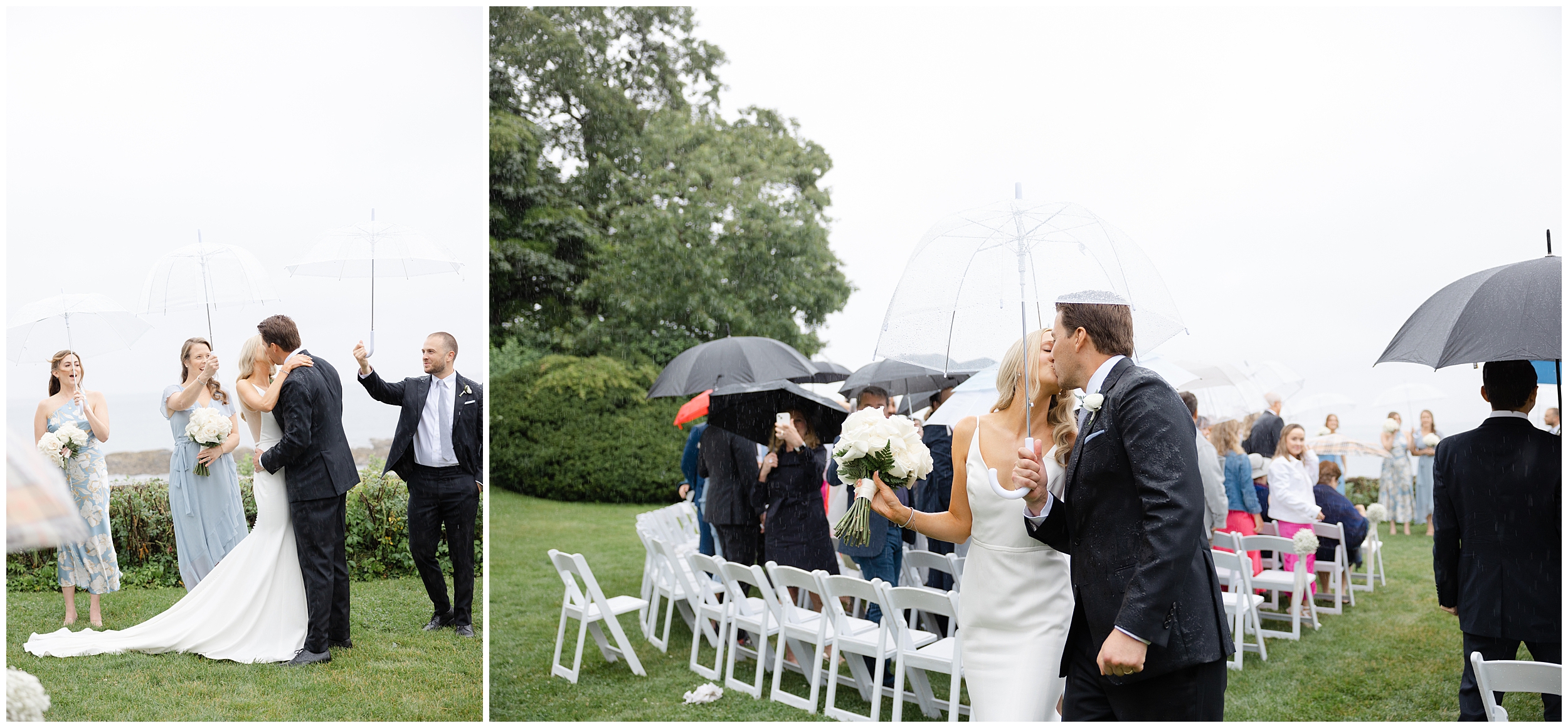 Misselwood outdoor rainy wedding 