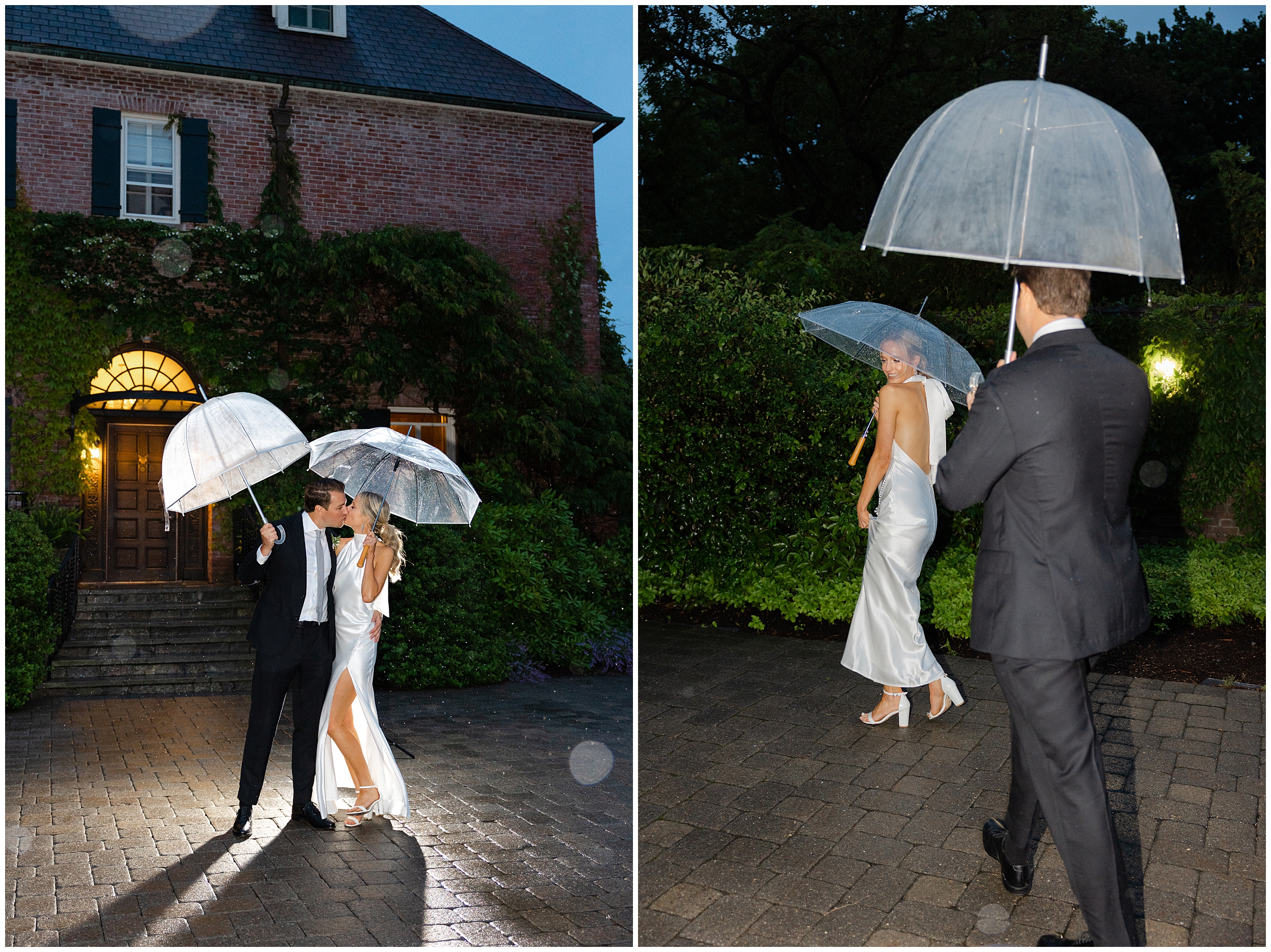 Misselwood outdoor rainy wedding night portraits