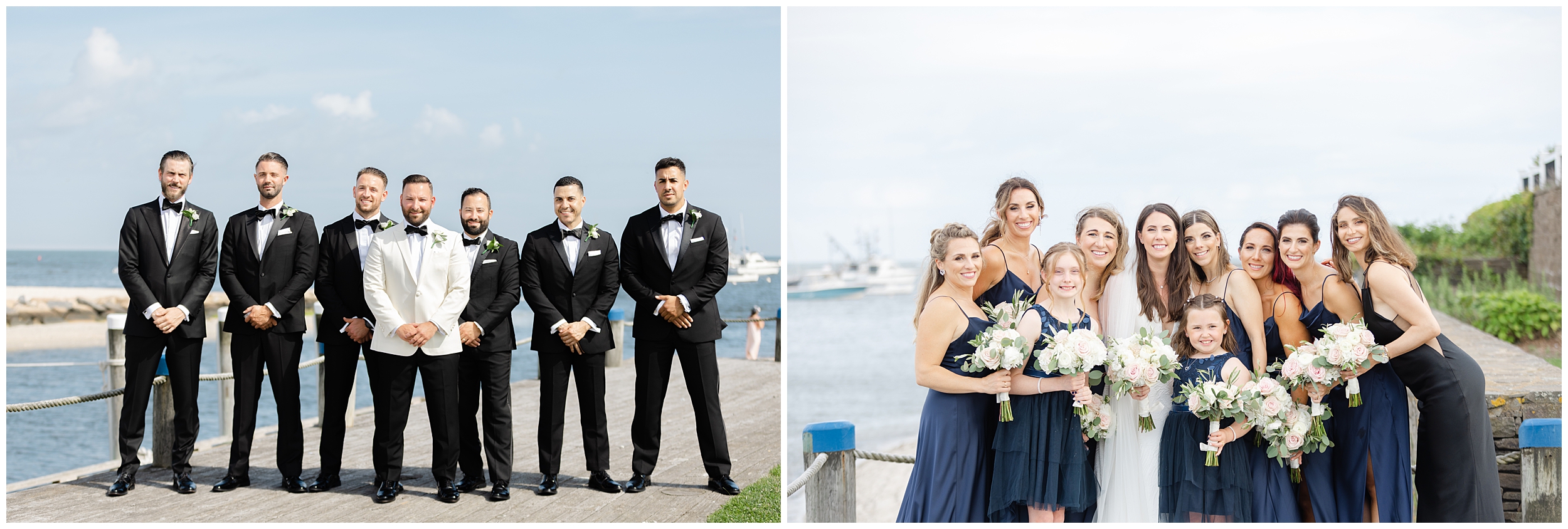 wychmere beach club bridal party portraits
