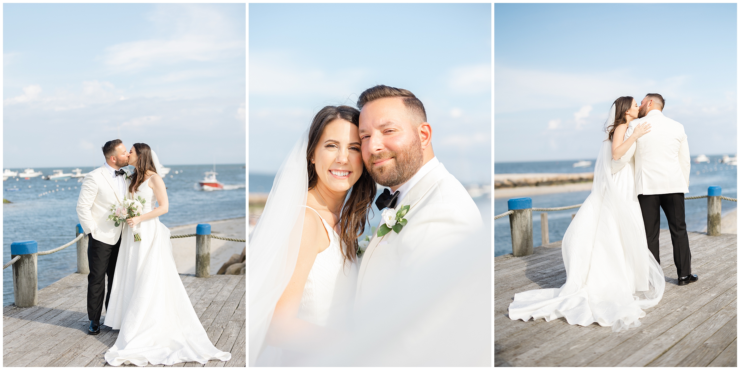 wychmere beach club bride and groom 