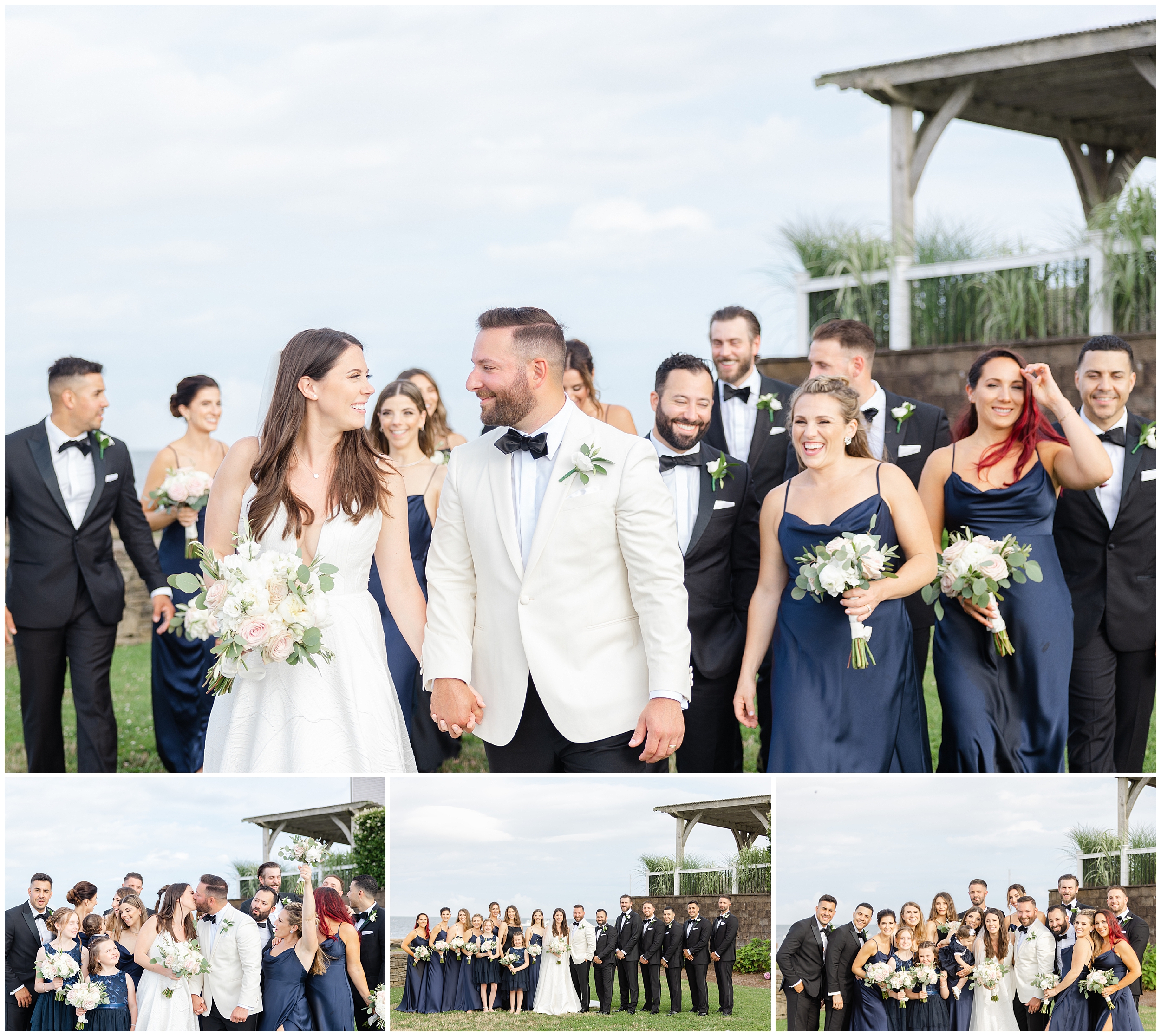 wychmere beach club bridal party portraits
