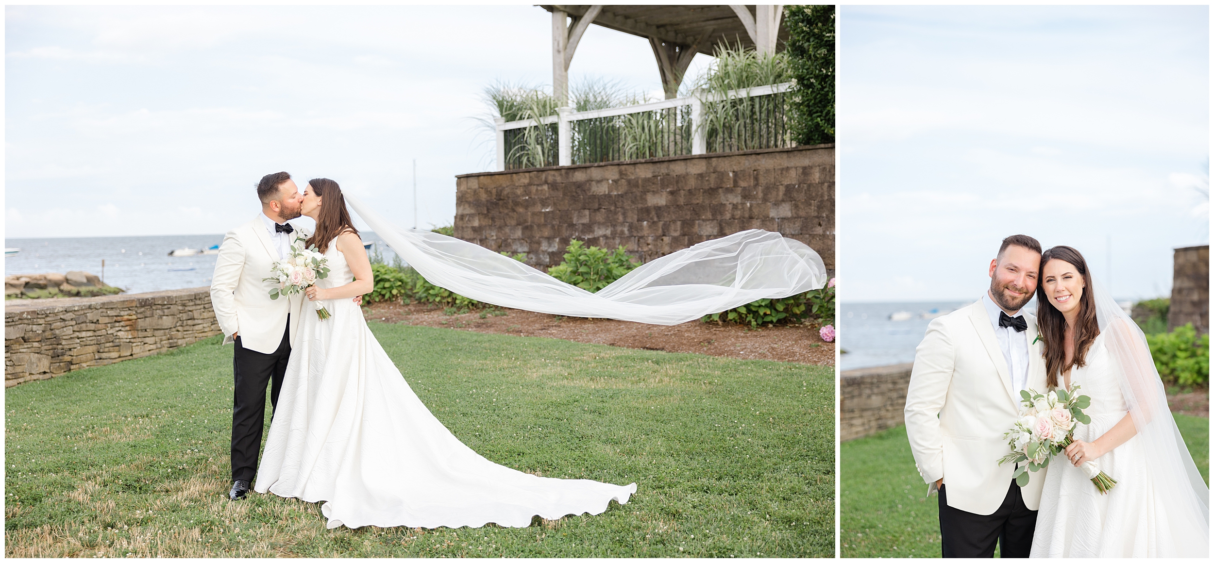 wychmere beach club bride and groom 
