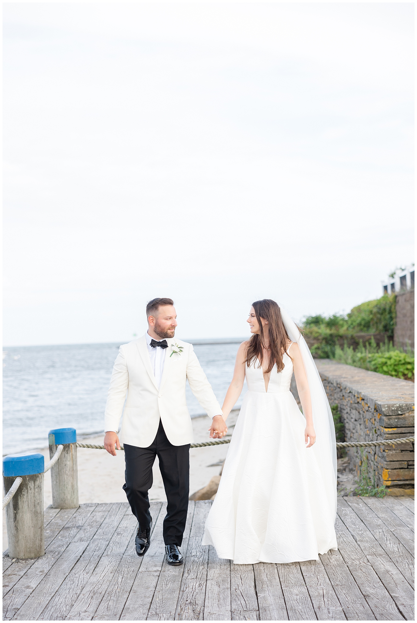 wychmere beach club bride and groom 