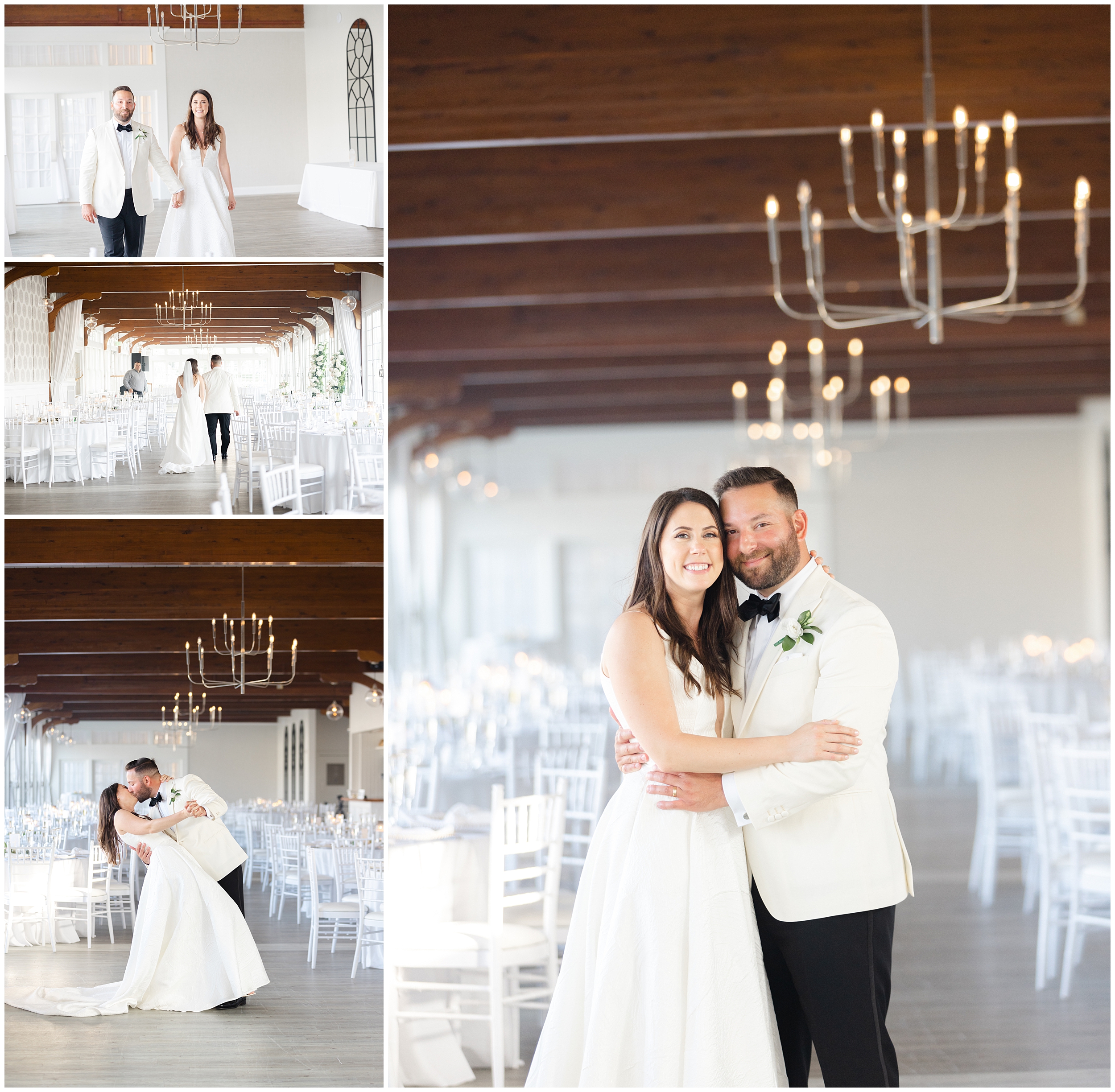 wychmere beach club harbor room reveal bride and groom