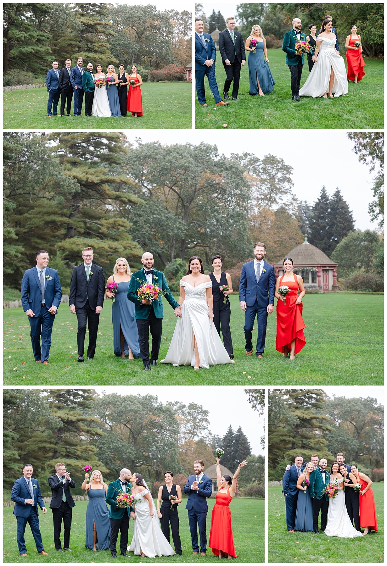 Bridal party at moraine farm
