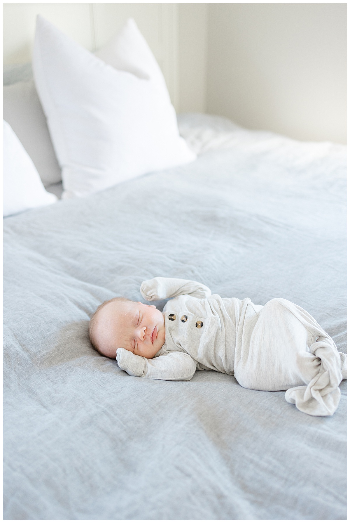 unposed baby Boston in home newborn session