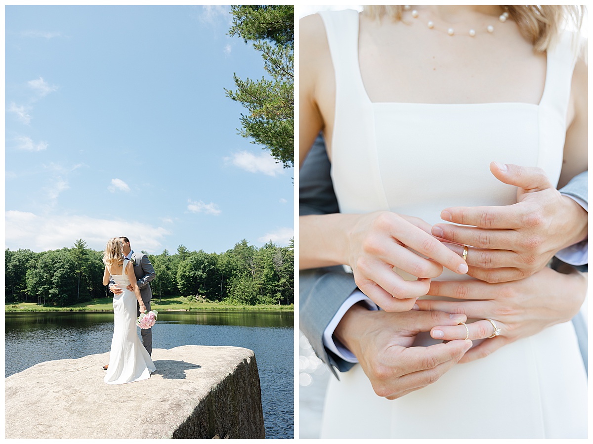 Bride and groom with rings