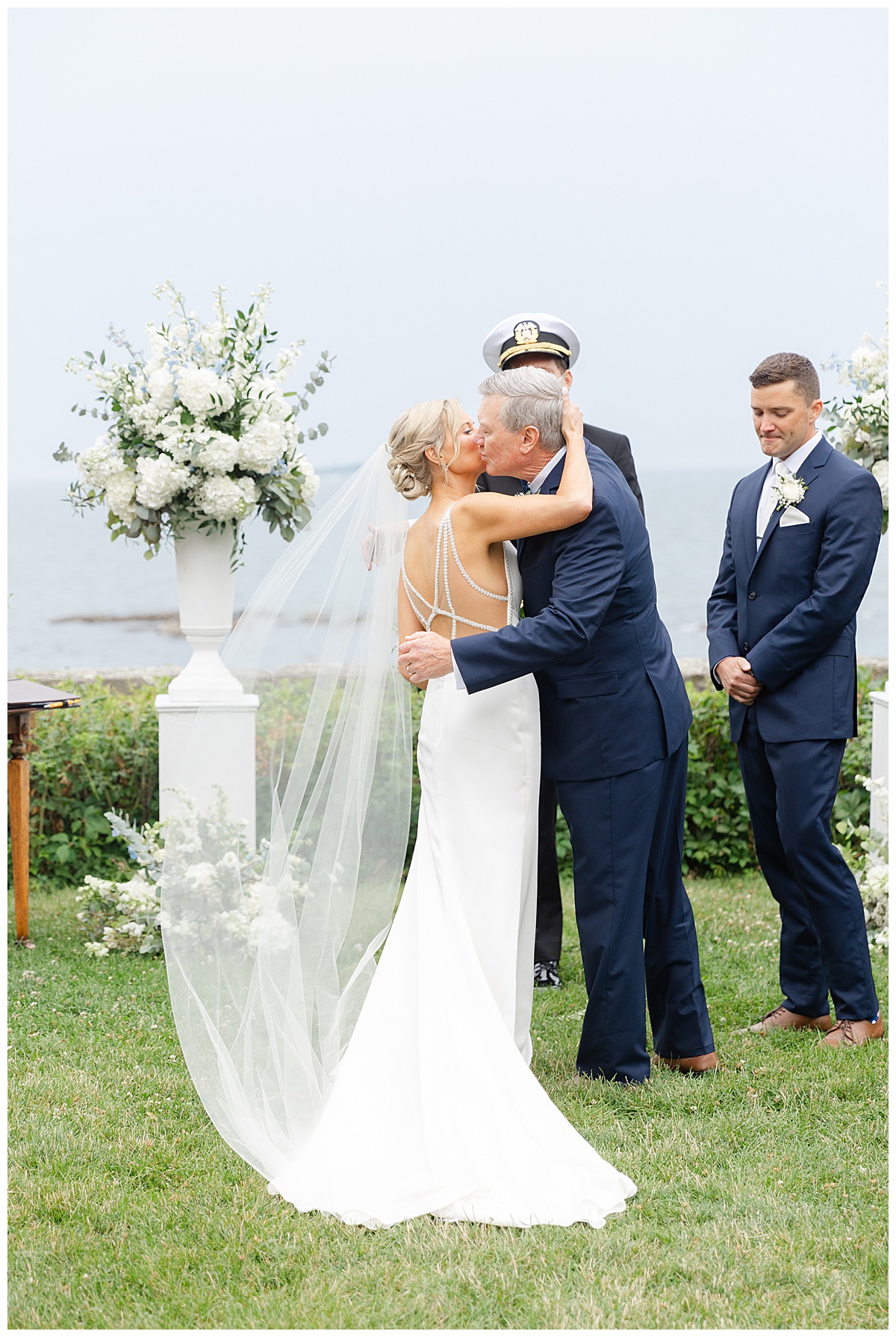 Dad giving bride away 