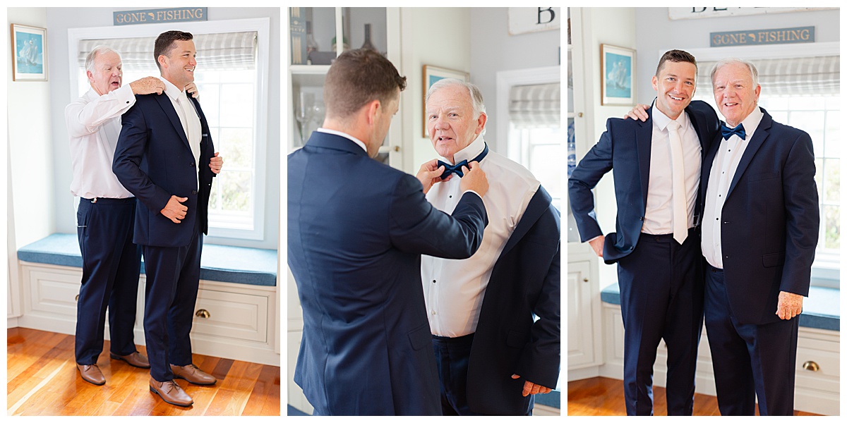 Groom and Dad getting ready 