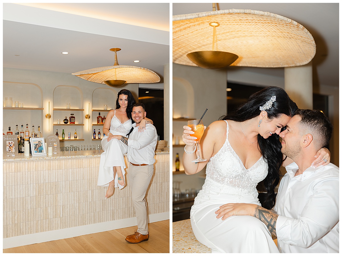 Bar photo with Bride and Groom at the Lakehouse