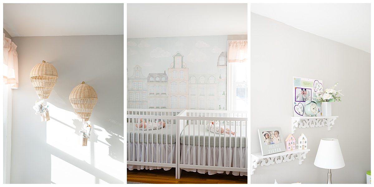 twin nursery details